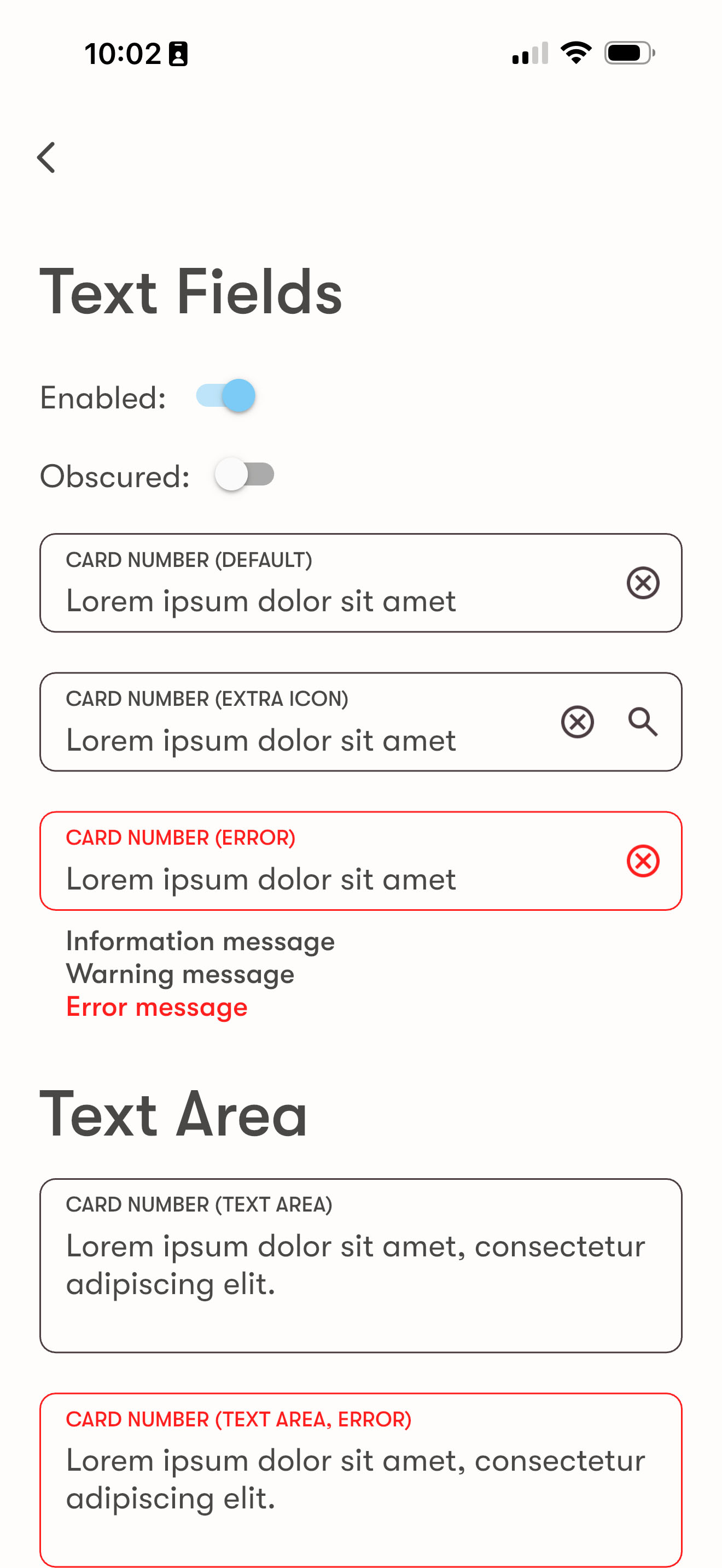 UI Inventory - Text Fields